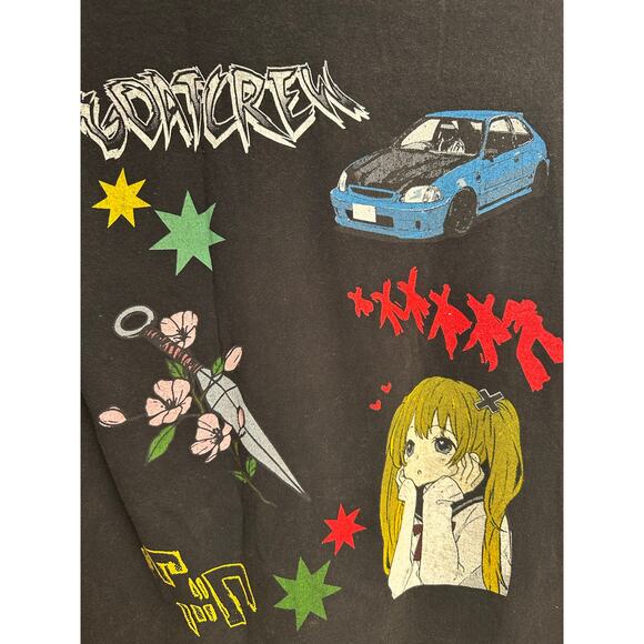 Goat Crew Anime Black Cotton Anime T-Shirt Size S - MINT - Picture 7 of 8